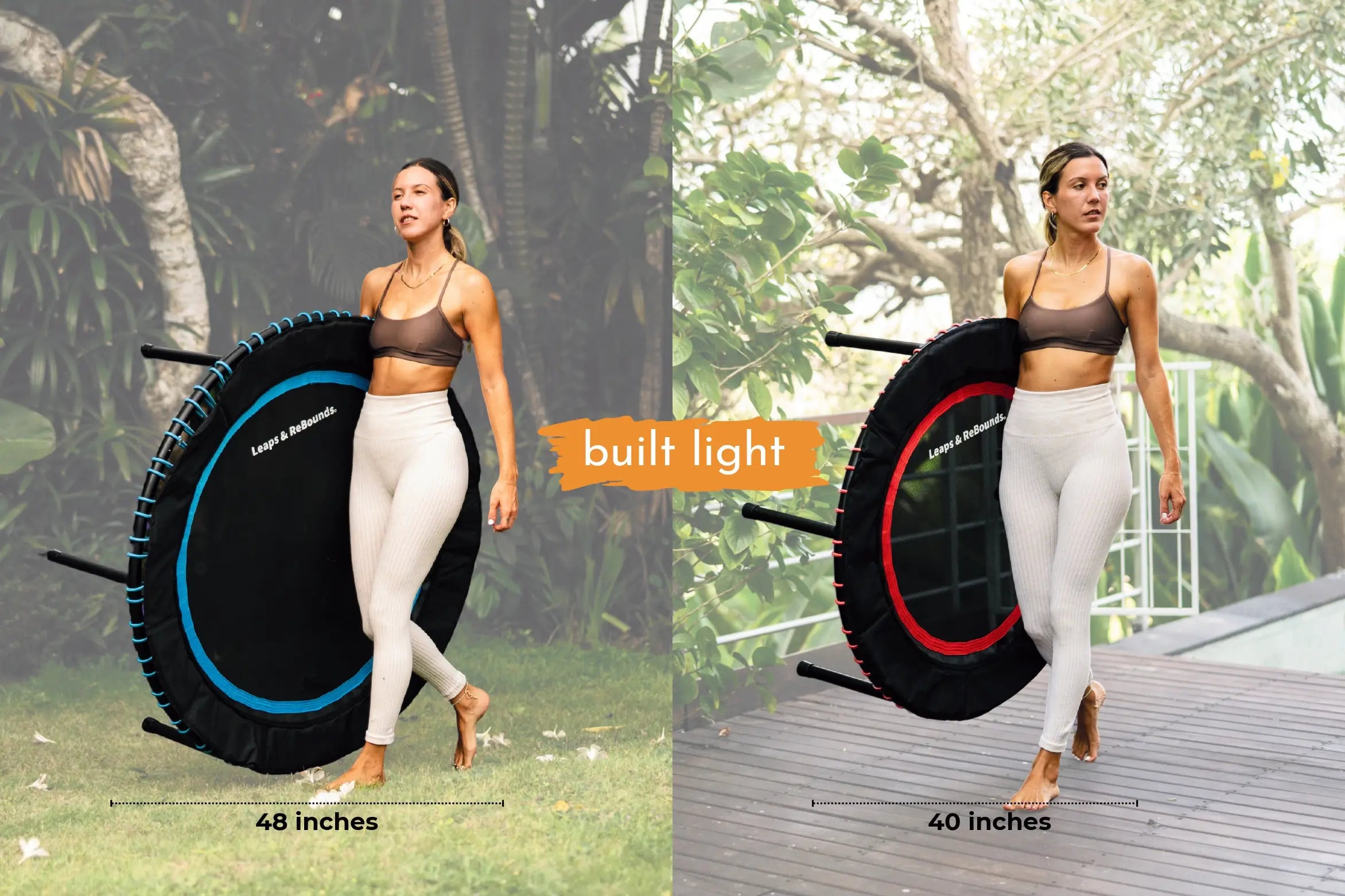 Mini Trampoline Rebounder for Adults - Fitness Trampoline